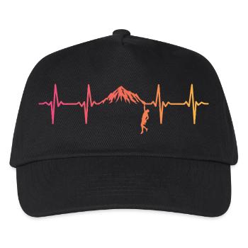 Kletternder Sunset Heartbeat Climber - Kinder Basecap - Schwarz - Vorne