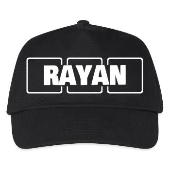 Rayan as a birth name - Kids’ Baseball Cap - black - Front