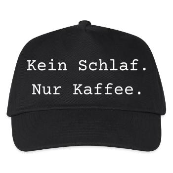 Kein Schlaf. Nur Kaffee. - Kinder Basecap - Schwarz - Vorne