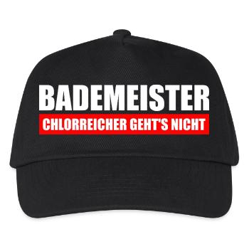 Bademeister chlorreicher geht's nicht - Kinder Basecap - Schwarz - Vorne