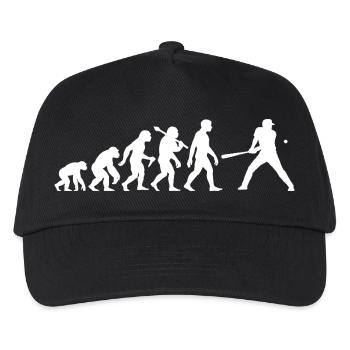 Baseball Evolution Baseball Player Batsman - Kids’ Baseball Cap - black - Front