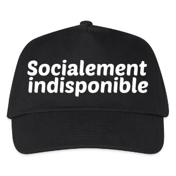 Socially unavailable - Kids’ Baseball Cap - black - Front