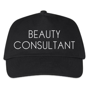 Beauty Consultant Typografie - Kinder Basecap - Schwarz - Vorne