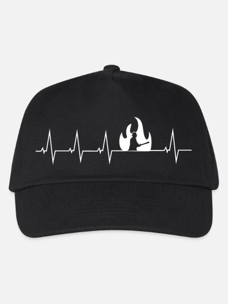 Feuerwehr Heartbeat - Kinder Basecap - Schwarz
