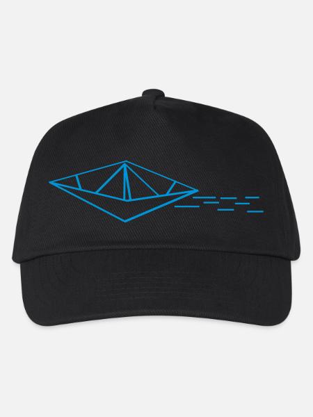 paper boat - Kids’ Baseball Cap - black