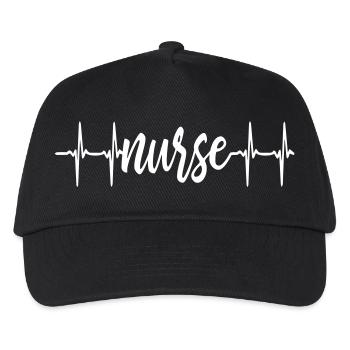 Heart Beat Nurse - Kinder Basecap - Schwarz - Vorne