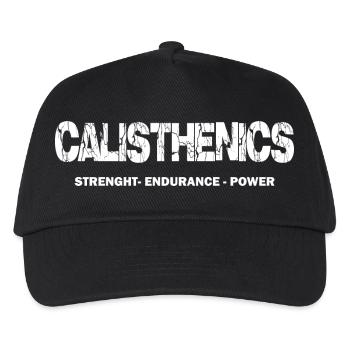 Calisthenics Fitness gym bar streetworkout - Kids’ Baseball Cap - black - Front