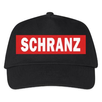 Schranz - Electro Dance Music Techno - Kinder Basecap - Schwarz - Vorne