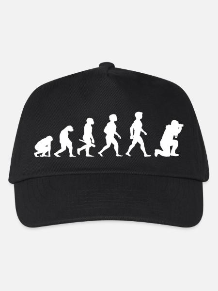 Evolution Photograph Photographer Camera Camera - Kids’ Baseball Cap - black
