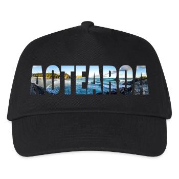 Idée cadeau de la Nouvelle-Zélande Backpacker Work & Travel - Casquette de baseball Enfant - noir - Devant