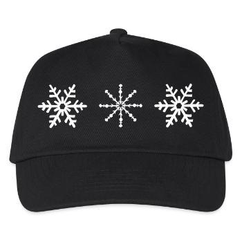 flocons de neige - Casquette de baseball Enfant - noir - Devant