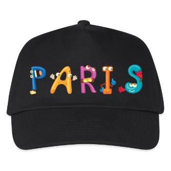Paris - Kinder Basecap - Schwarz - Vorne