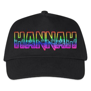 hannah rs regenbogen - Kinder Basecap - Schwarz - Vorne