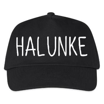 Halunke - Schriftzug für Schlitzohren - Kinder Basecap - Schwarz - Vorne