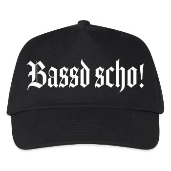 bassd scho - Kinder Basecap - Schwarz - Vorne