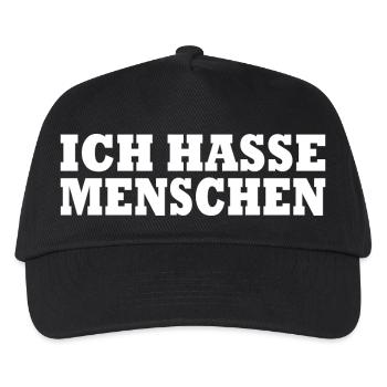 Ich hasse menschen - Kinder Basecap - Schwarz - Vorne