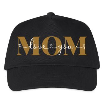 Love you Mom Declaration of Love Mother Love Mama - Kids’ Baseball Cap - black - Front