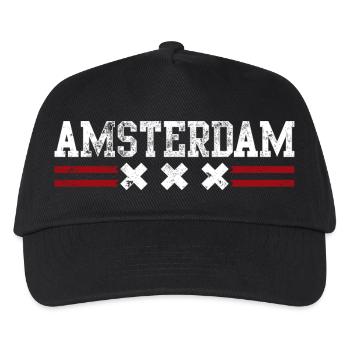 Amsterdam XXX - Kinder Basecap - Schwarz - Vorne