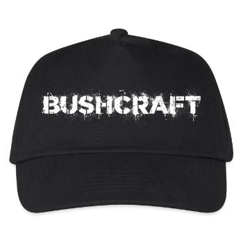 Bushcraft arm left weiss - Kinder Basecap - Schwarz - Vorne