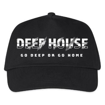 Deep House Art - DJ Geschenk für House EDM Festival - Kinder Basecap - Schwarz - Vorne