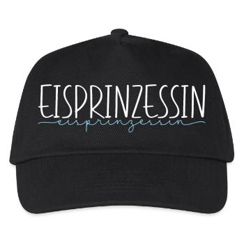 Eisprinzessin Eislauf Schlittschuhe Geschenk - Kinder Basecap - Schwarz - Vorne