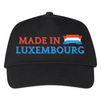 Hergestellt in Luxemburg - Kinder Basecap - Schwarz - Vorne