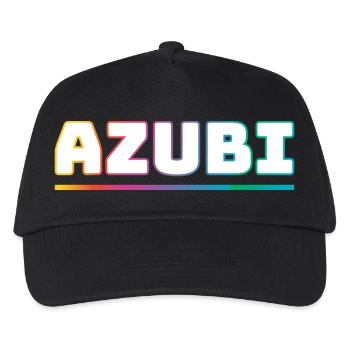 Design Azubi weiss bunt - Kinder Basecap - Schwarz - Vorne