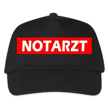 Notarzt - Kinder Basecap - Schwarz - Vorne
