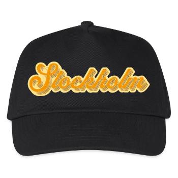 Stockholm Schweden - Kinder Basecap - Schwarz - Vorne