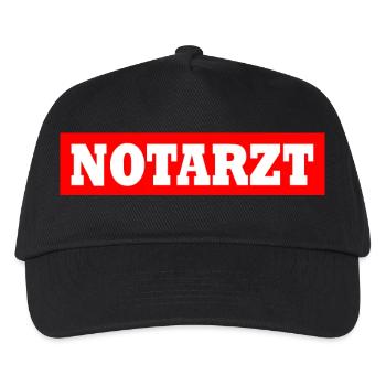 Notarzt - Kinder Basecap - Schwarz - Vorne