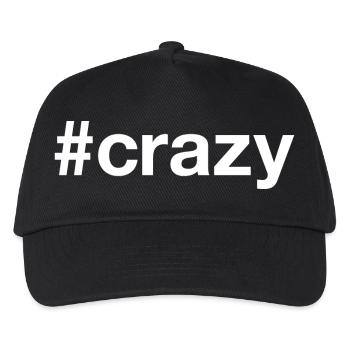 CRAZY Hashtag - Kids’ Baseball Cap - black - Front