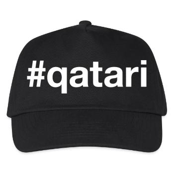QATARI Qatar Hashtag - Kinder Basecap - Schwarz - Vorne