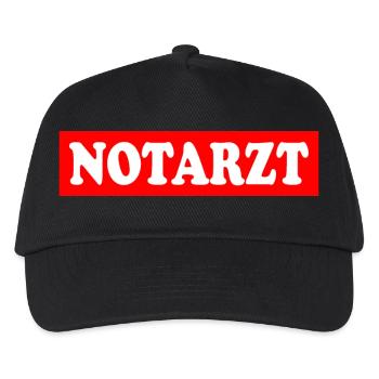 Notarzt - Kinder Basecap - Schwarz - Vorne