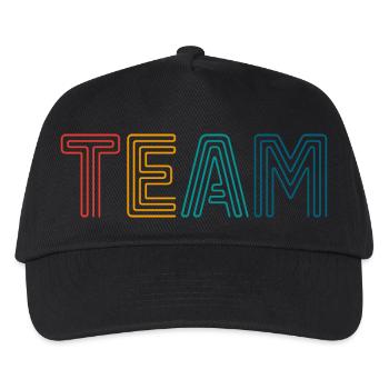 Team - Kids’ Baseball Cap - black - Front