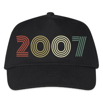 2007 Birthday Vintage 2007 Gift 2007 - Kids’ Baseball Cap - black - Front