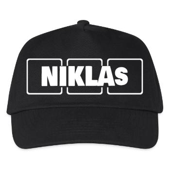 Nom : Niklas - Casquette de baseball Enfant - noir - Devant