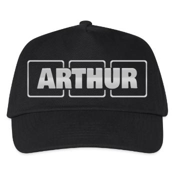 Arthur als Geschenkidee - Kinder Basecap - Schwarz - Vorne