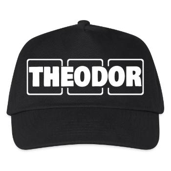 Geschenk für Theodor - Kinder Basecap - Schwarz - Vorne