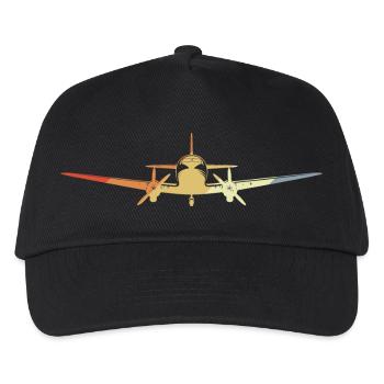 Jet Plane Vintage Look - Kids’ Baseball Cap - black - Front