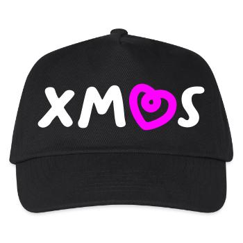 Xmas Herz Christmas Weihnachten Advent Santa - Kinder Basecap - Schwarz - Vorne