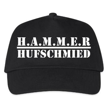 Hammer Hufschmied – Stahlhandwerk - Kinder Basecap - Schwarz - Vorne