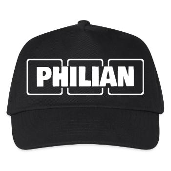 Nom Philian - Casquette de baseball Enfant - noir - Devant