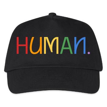 Human-Mensch-Pride - Kinder Basecap - Schwarz - Vorne