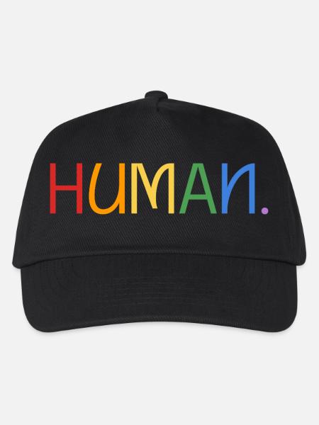 Human-Mensch-Pride - Kinder Basecap - Schwarz
