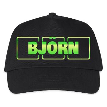 Geschenkidee Björn - Kinder Basecap - Schwarz - Vorne