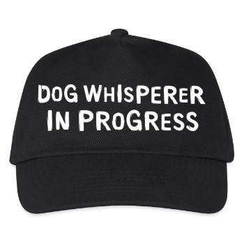 lustiger Hundeflüsterer Spruch - Hundefreunde Logo - Kinder Basecap - Schwarz - Vorne
