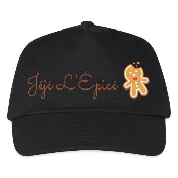 Logo marque Jéjé L'Épicé - Casquette de baseball Enfant - noir - Devant