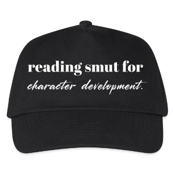 Reading Smut for Character – BookTok Design - Kinder Basecap - Schwarz - Vorne
