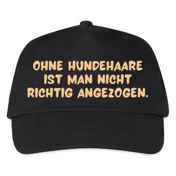 Fell auf dem Shirt? Ganz normal - Kinder Basecap - Schwarz - Vorne