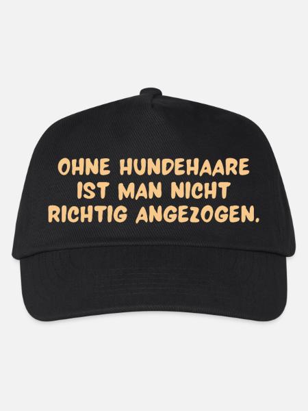 Fell auf dem Shirt? Ganz normal - Kinder Basecap - Schwarz